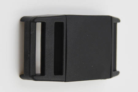 Fake helmet buckle for 20 mm straps top view