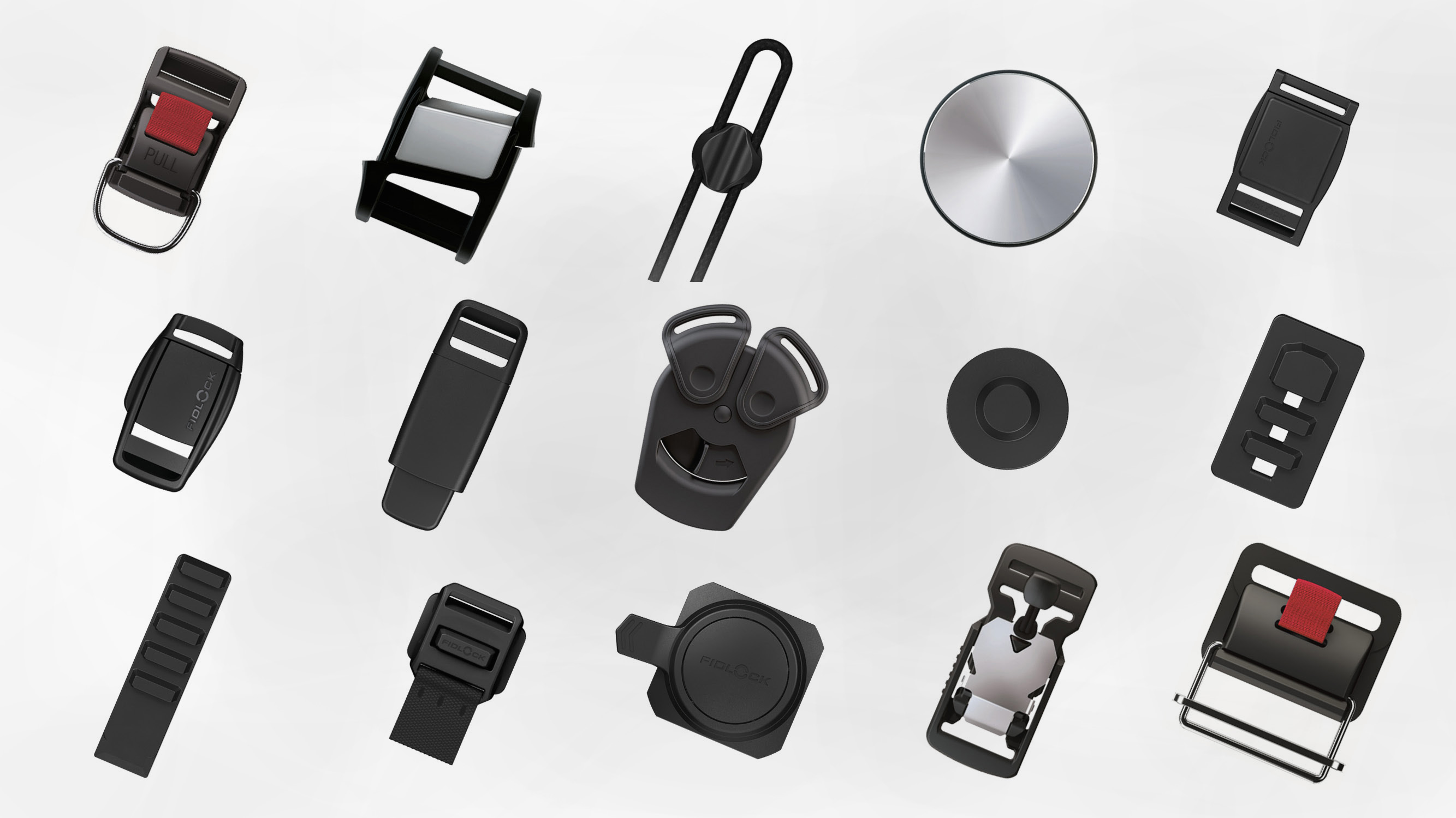assortment of different buckles and fasteners by FIDLOCK