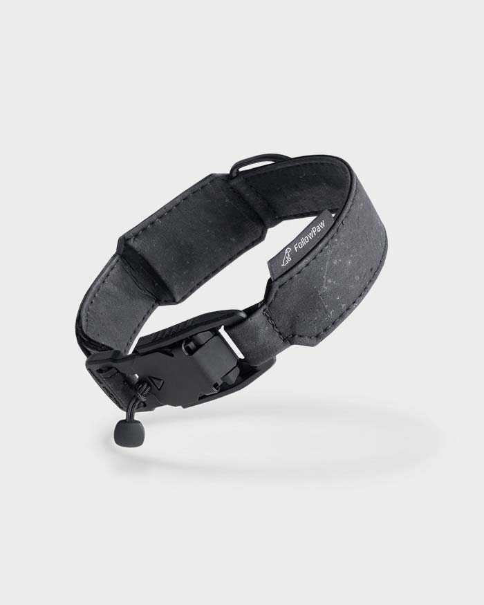 Followpaw collar in black with black buckle