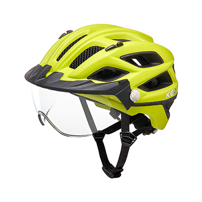 Yellow helmet by KED with SNAP helmet buckle 