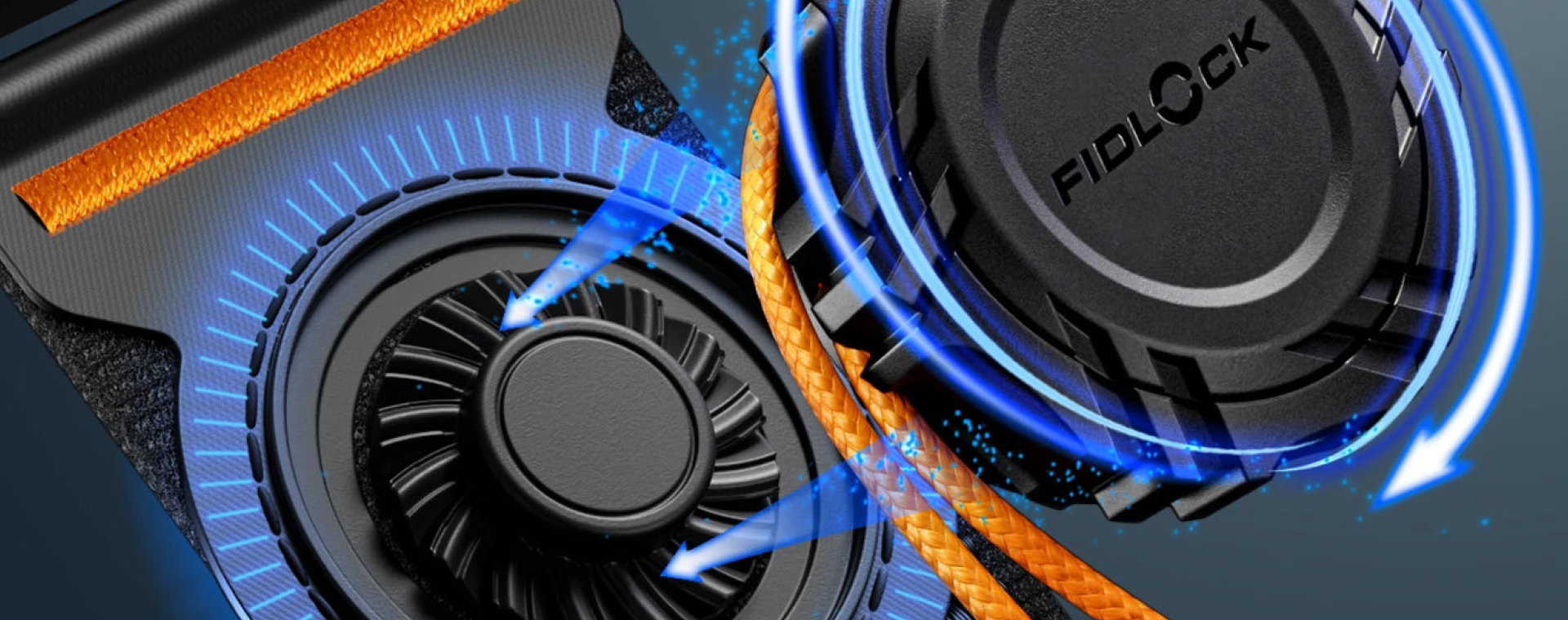 close up of the WINCH fastener on the watch strap by bandletics 