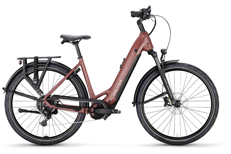 Falter Bike in pink with FIDLOCK bike base