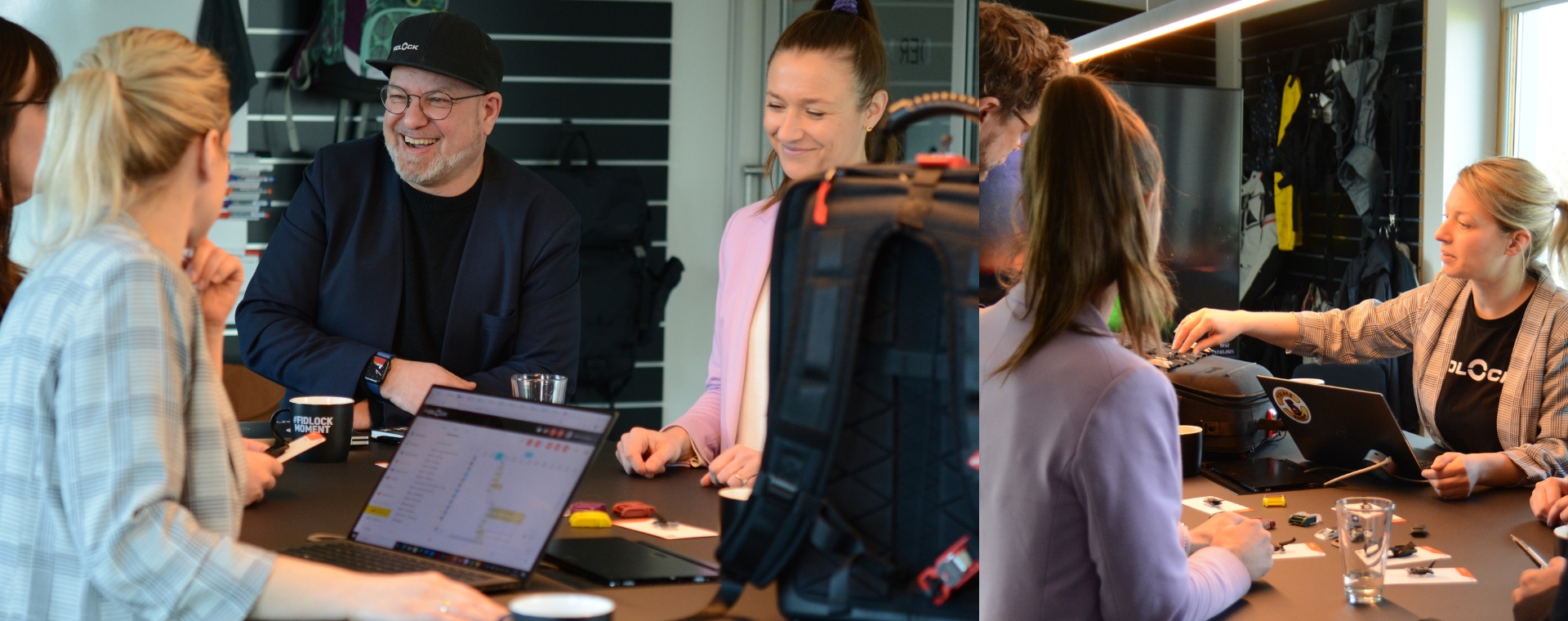 FIDLOCK team in a meeting