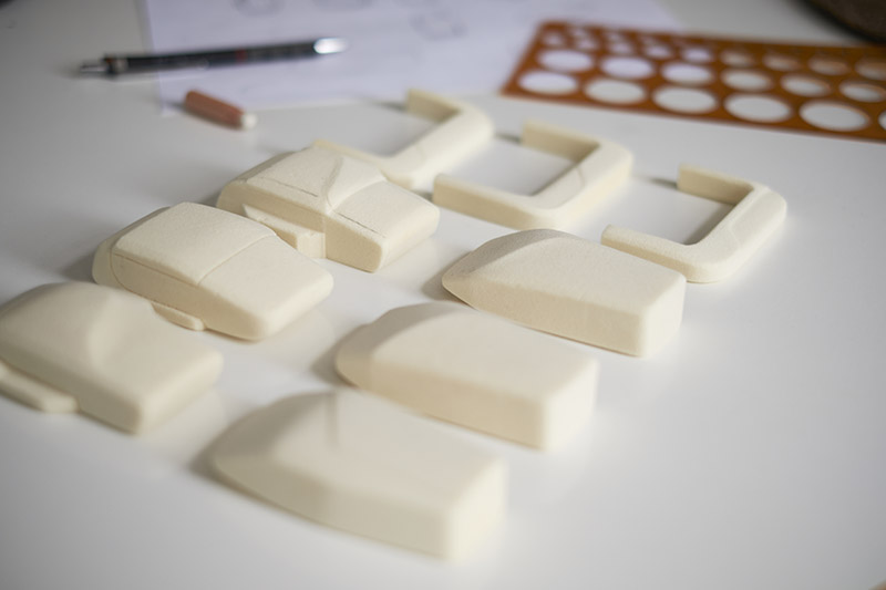 fidlock buckle samples on a desk