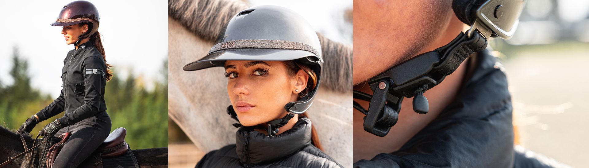 NACA helmet with fidlock fastener