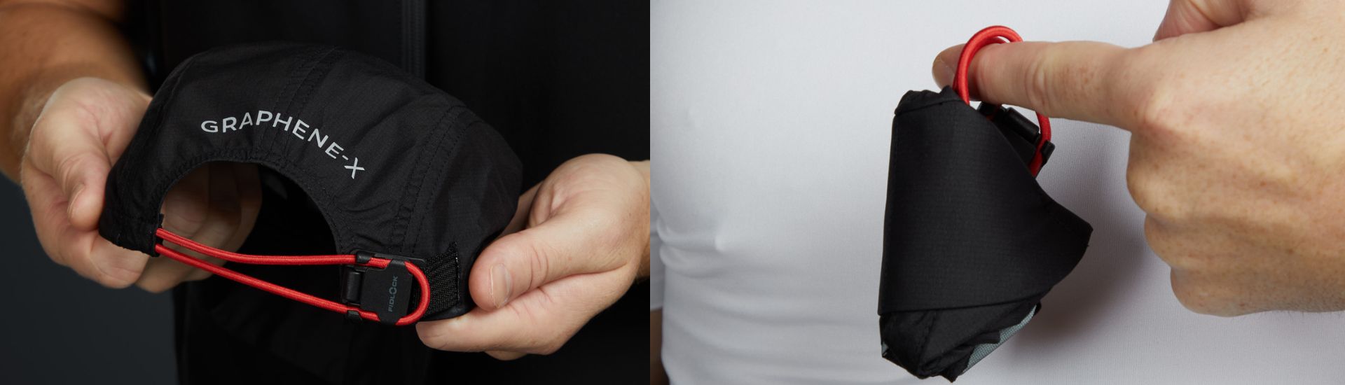 fullsize picture of the fortable cap by graphene-x with fidlock fastener 