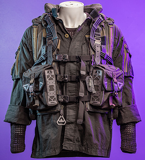 costume with fidlock v-buckle fasteners