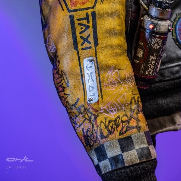 jacket designed by evan pohl close up arm