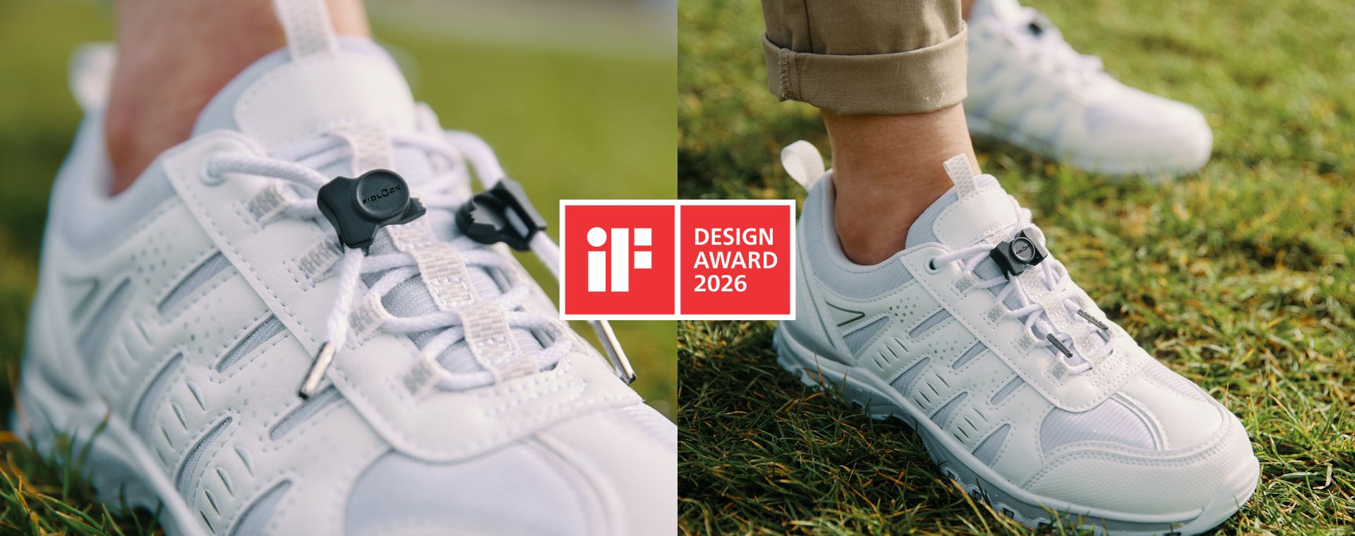 White Shoes with FIDLOCKs MAGKNOT buckle