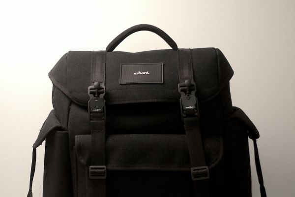 adore bagpack close up with fidlock buckles 