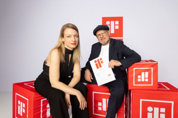 Esther und Heiko at the award cermony 