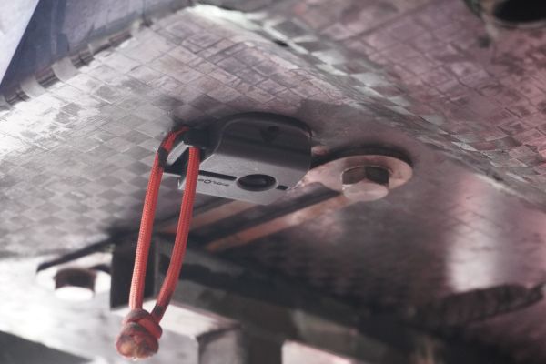 snap fastener built in the car by the racing team 