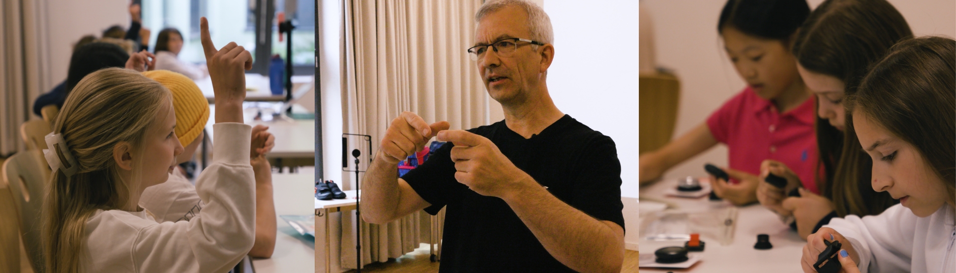 fidlock founder joachim fiedler at a school