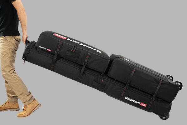 man pulling full system with FIDLOCK fasteners by SnoKart