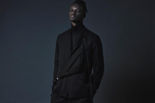 model wearing fashion by the viridi-anne with FIDLOCK