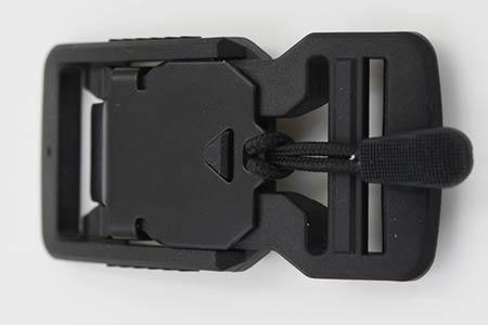 Fake V-BUCKLE with black flap and for 25 mm straps