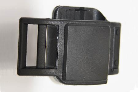 Fake helmet buckle for 15 mm straps top view