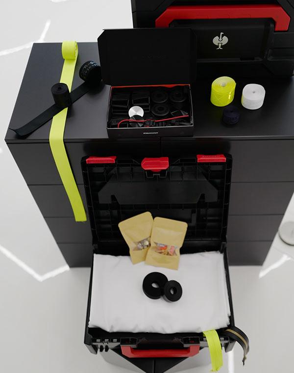 Toolbox which the contestants had to use for their workwear designs