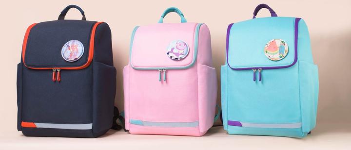 TiniBox school bag in three different colourways