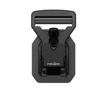 FV-12403 - V-BUCKLE sewable 40 LL black flap - fastener - top view