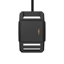 F8043 - SNAP buckle 25 flat electrified - fastener and reed switch combined - top view - LED on 