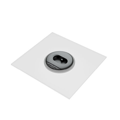 05516 - SNAP female S inset screw- fastener- installed perspective view 