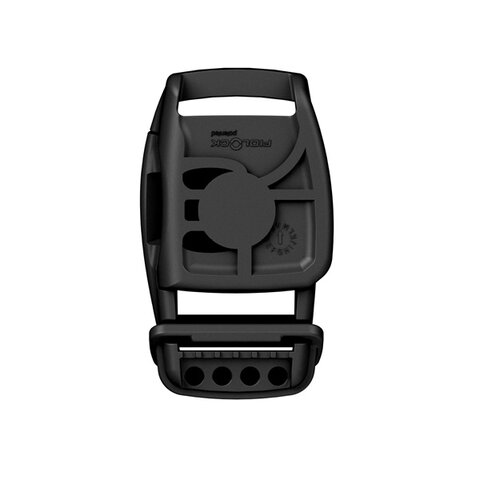 F7035 - SNAP helmet buckle 15 shaped broad durethan with slip lock - buckle - bottom view