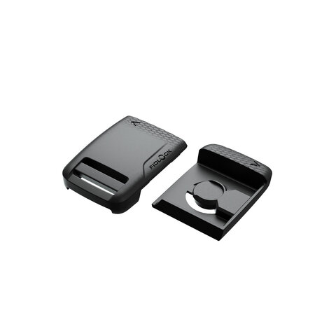 F8090 - SNAP buckle 20 flat softline- black-  Verschluss- seitliche Explosionsansicht 