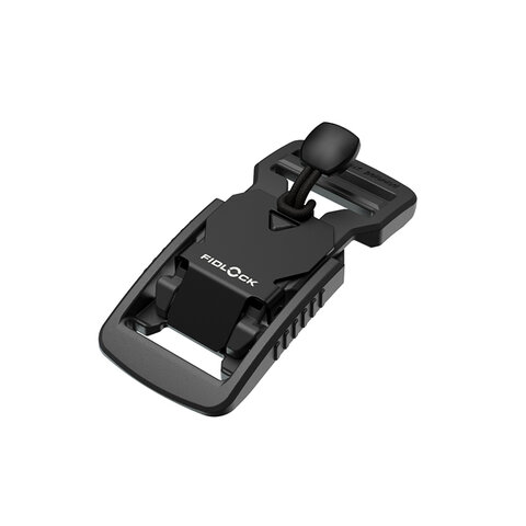 FV-11401 - V-BUCKLE 25 black flap - buckle - perspective view