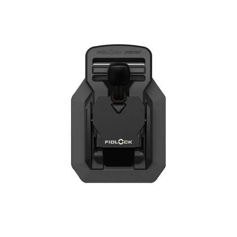 FV-11403 - V-BUCKLE 25 sewable black flap - fastener - top view