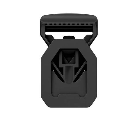 FV-12403 - V-BUCKLE sewable 40 LL black flap - fastener - bottom view