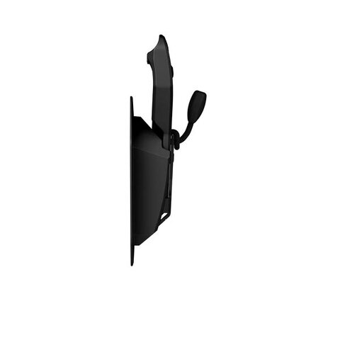 FV-12403 - V-BUCKLE sewable 40 LL black flap - fastener - side view