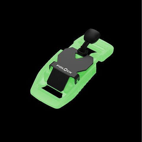 FV-14410(GITD) - V-BUCKLE glow in the dark - buckle - perspective view glowing