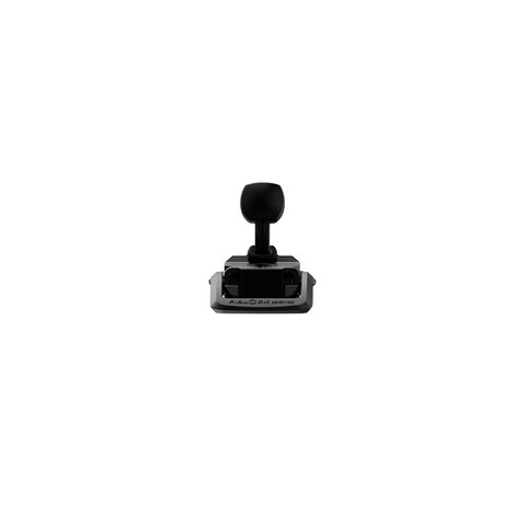 FV-26411 - V-BUCKLE S 15 black flap +pull tab  - fastener - top view