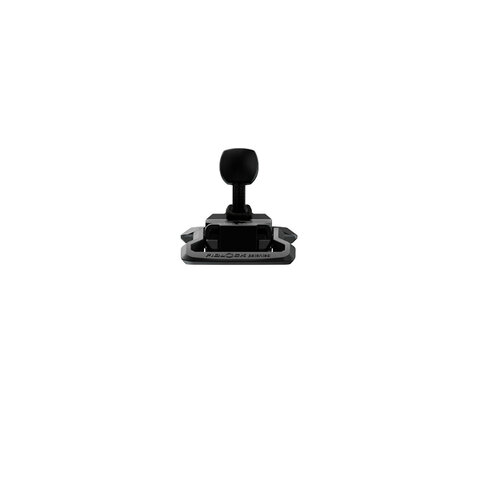 FV-27412 - V-BUCKLE S 20 black flap+ pull tab - fastener - front view