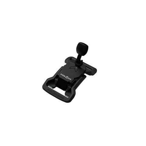 FV-27412 - V-BUCKLE S 20 black flap + pull tab - fastener - perspective