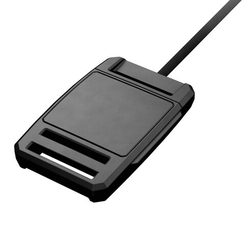 F8043 - SNAP buckle 25 flat electrified - fastener and reed switch combined - perspective view - LED off