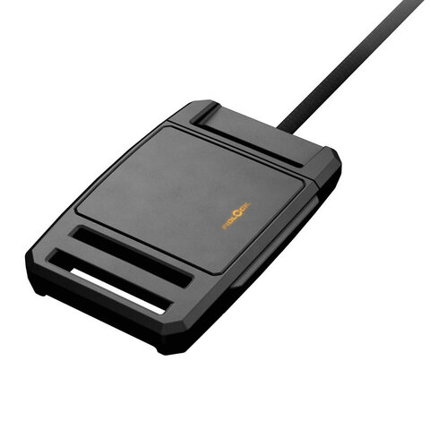 F8043 - SNAP buckle 25 flat electrified - fastener and reed switch combined - perspective view - LED on