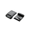F8090 - SNAP buckle 20 flat softline- black-  Verschluss- seitliche Explosionsansicht 
