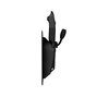 FV-12403 - V-BUCKLE sewable 40 LL black flap - fastener - side view