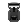 FV-12403 - V-BUCKLE sewable 40 LL black flap - fastener - top view